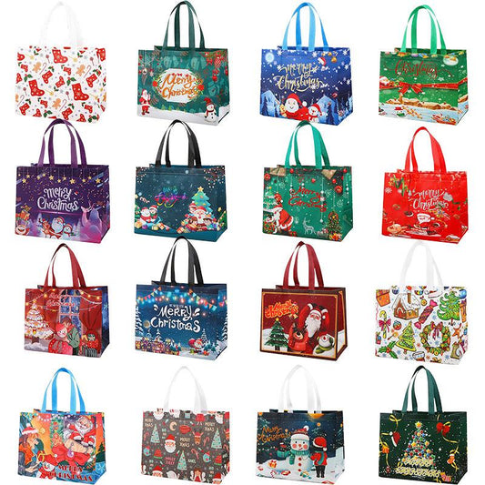 Black Friday — 50% Off🌟16 PCS Reusable Christmas Gift Bags — Assorted Patterns, Sturdy Handles, Water-Resistant & Foldable. Perfect for Holiday Gifts & Storage.