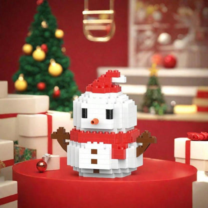 Christmas Building Blocks Set – Santa, Snowman & Reindeer Mini Bricks Toy, Fun DIY Holiday Gift & Festive Desk Decoration