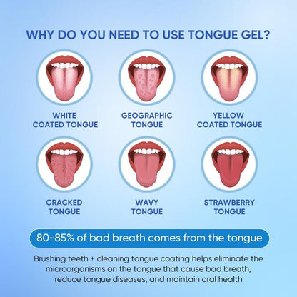 Tongue Cleaning Gel & Brush Set – Fresh Breath, Gentle Oral Care, Deep Tongue Cleaning