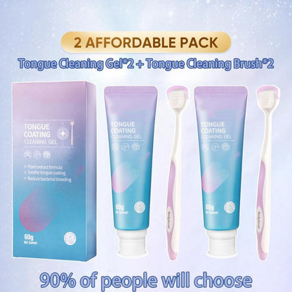Tongue Cleaning Gel & Brush Set – Fresh Breath, Gentle Oral Care, Deep Tongue Cleaning