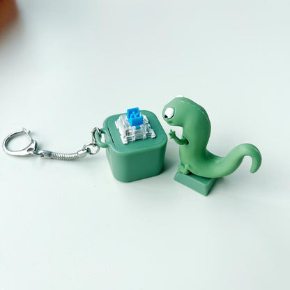 50% OFF🌟Lizard Button Keychain Press to Make a Sound Relieve Stress Fun Gift Green Design with Keychain Christmas Gift - Snake