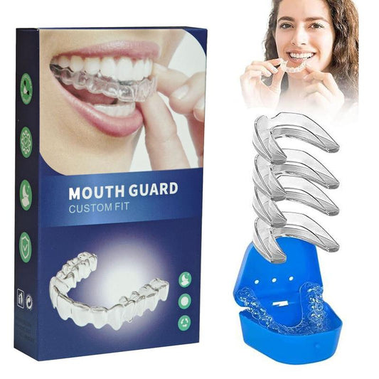 Custom Fit Mouth Guard for Teeth Grinding – 4 Moldable Night Guards for Adults & Teens, Soft & Reusable, Helps Stop Clenching & Jaw Pain