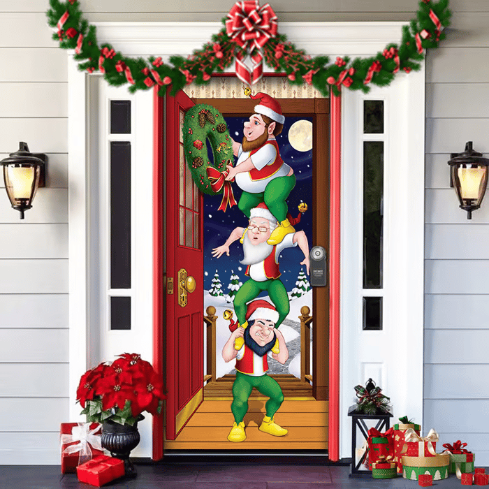 60% OFF🌟Christmas and Halloween Door Cover--Suitable for Both Exterior and Interior Doors