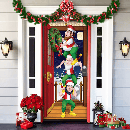 60% OFF🌟Christmas and Halloween Door Cover--Suitable for Both Exterior and Interior Doors