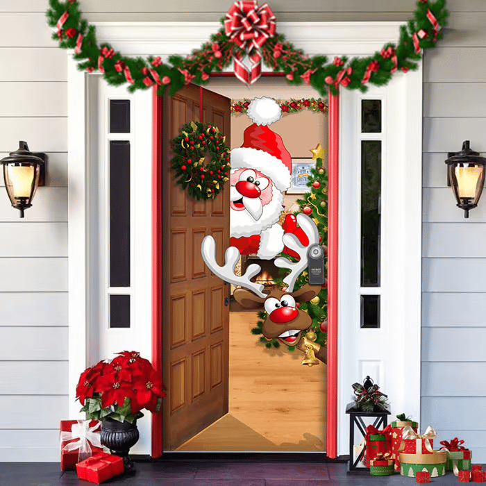 60% OFF🌟Christmas and Halloween Door Cover--Suitable for Both Exterior and Interior Doors