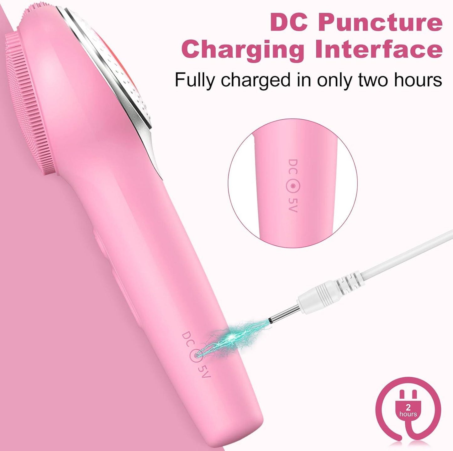 Black Friday — 50% Off🌟Electric Facial Cleansing Brush – Heated Silicone Face Massager with Red & Blue LED, Sonic Vibration, Deep Cleaning, Waterproof for Men & Women