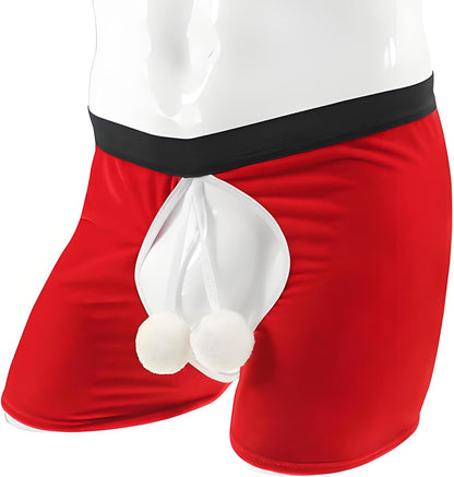 Evankin Christmas Gag Gift Men Novelty Funny Underwear with Bulge Pouch Costume Sexy Thong Panties Briefs G-String