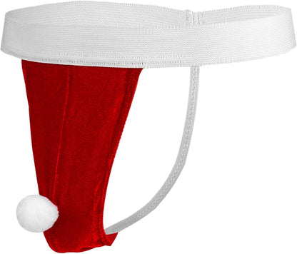 Evankin Christmas Gag Gift Men Novelty Funny Underwear with Bulge Pouch Costume Sexy Thong Panties Briefs G-String