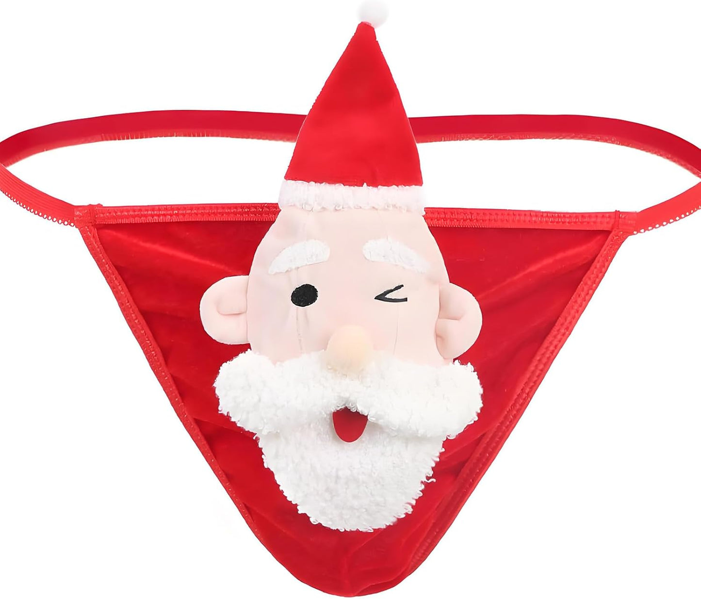 Evankin Christmas Gag Gift Men Novelty Funny Underwear with Bulge Pouch Costume Sexy Thong Panties Briefs G-String
