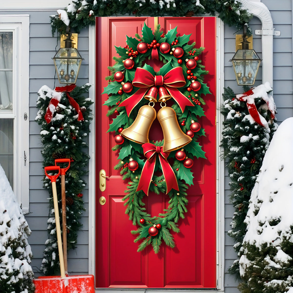 60% OFF🌟Christmas and Halloween Door Cover--Suitable for Both Exterior and Interior Doors