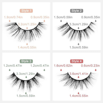 Natural Cluster False Eyelashes, 24 Pairs/set 4 Styles Curling Cluster False Eyelashes for Daily & Party Makeup, False Eyelash for Amplifying Charming Eyes, Individual False Eyelash