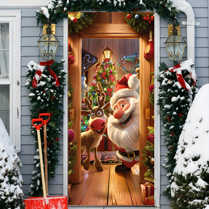 60% OFF🌟Christmas and Halloween Door Cover--Suitable for Both Exterior and Interior Doors