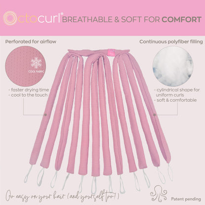 Octocurl No Headband Heatless Hair Curler – Overnight Curls Hair Roller Set | Cooling Q-Max Fabric Curling Wrap for All Hair Types