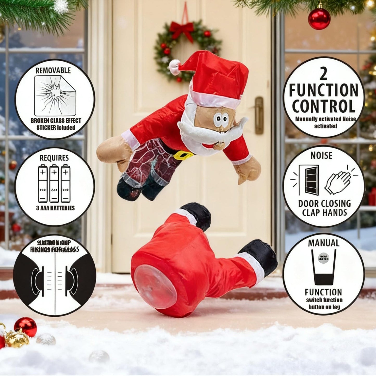 50% OFF🌟🎅🫎Crashing Reindeer & Santa Set(with Leg Vibration)