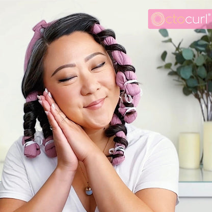 Octocurl No Headband Heatless Hair Curler – Overnight Curls Hair Roller Set | Cooling Q-Max Fabric Curling Wrap for All Hair Types