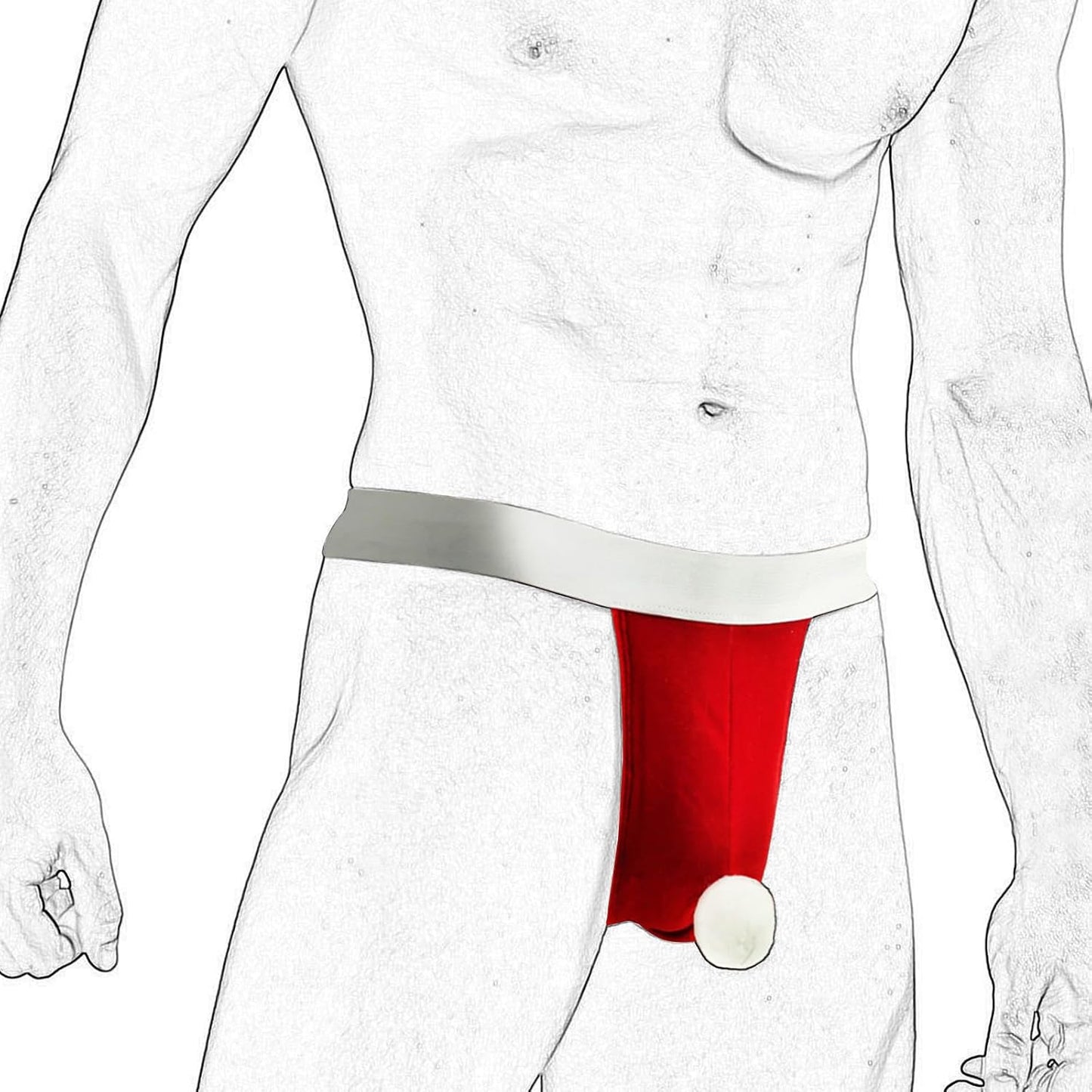 Evankin Christmas Gag Gift Men Novelty Funny Underwear with Bulge Pouch Costume Sexy Thong Panties Briefs G-String