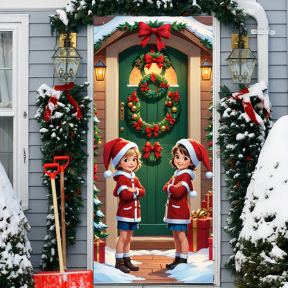 60% OFF🌟Christmas and Halloween Door Cover--Suitable for Both Exterior and Interior Doors