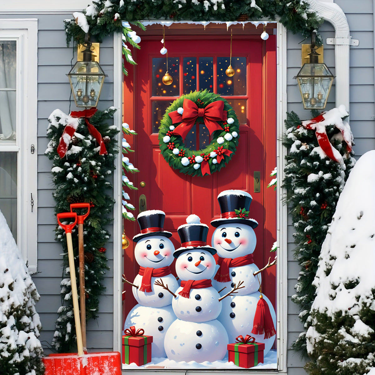 60% OFF🌟Christmas and Halloween Door Cover--Suitable for Both Exterior and Interior Doors