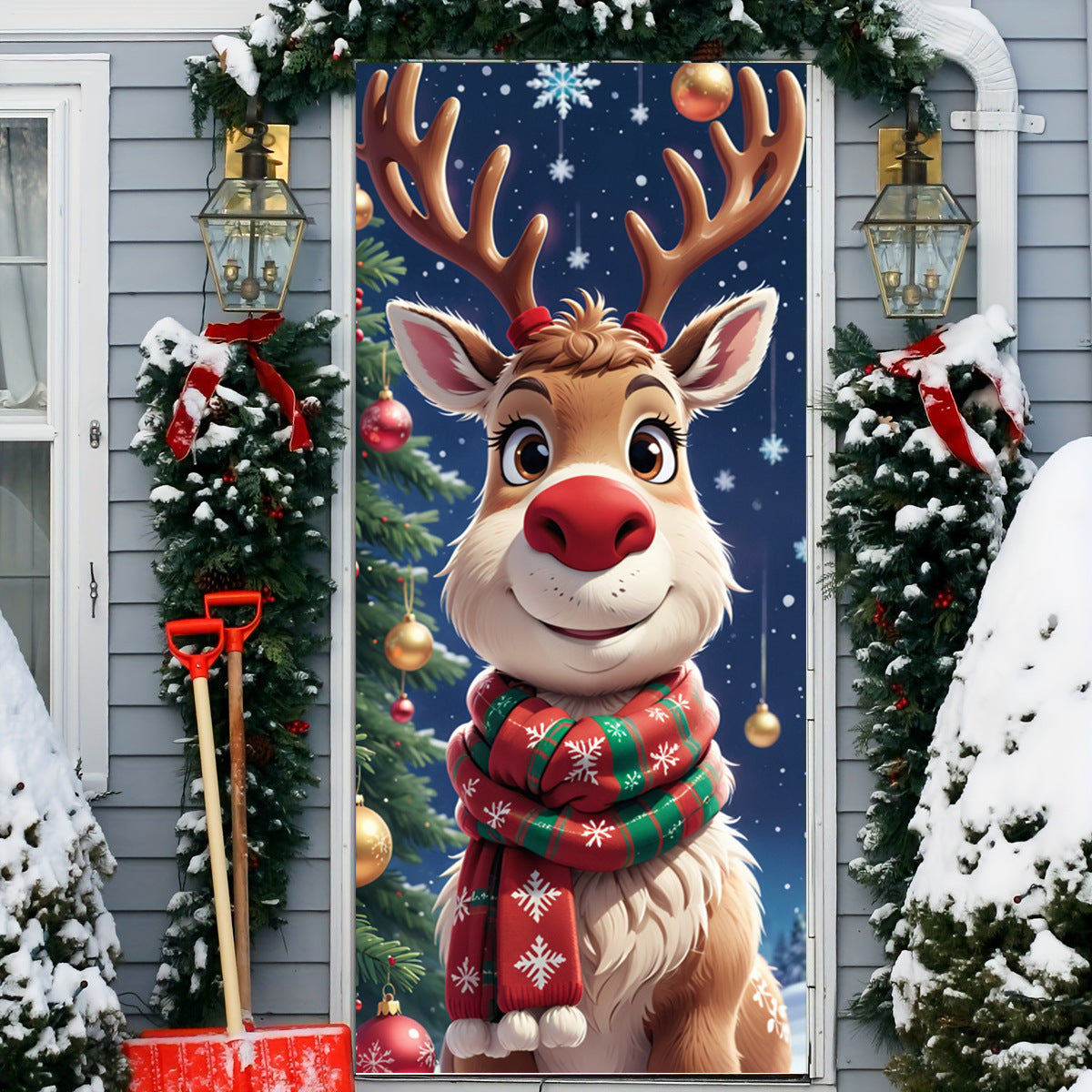 60% OFF🌟Christmas and Halloween Door Cover--Suitable for Both Exterior and Interior Doors