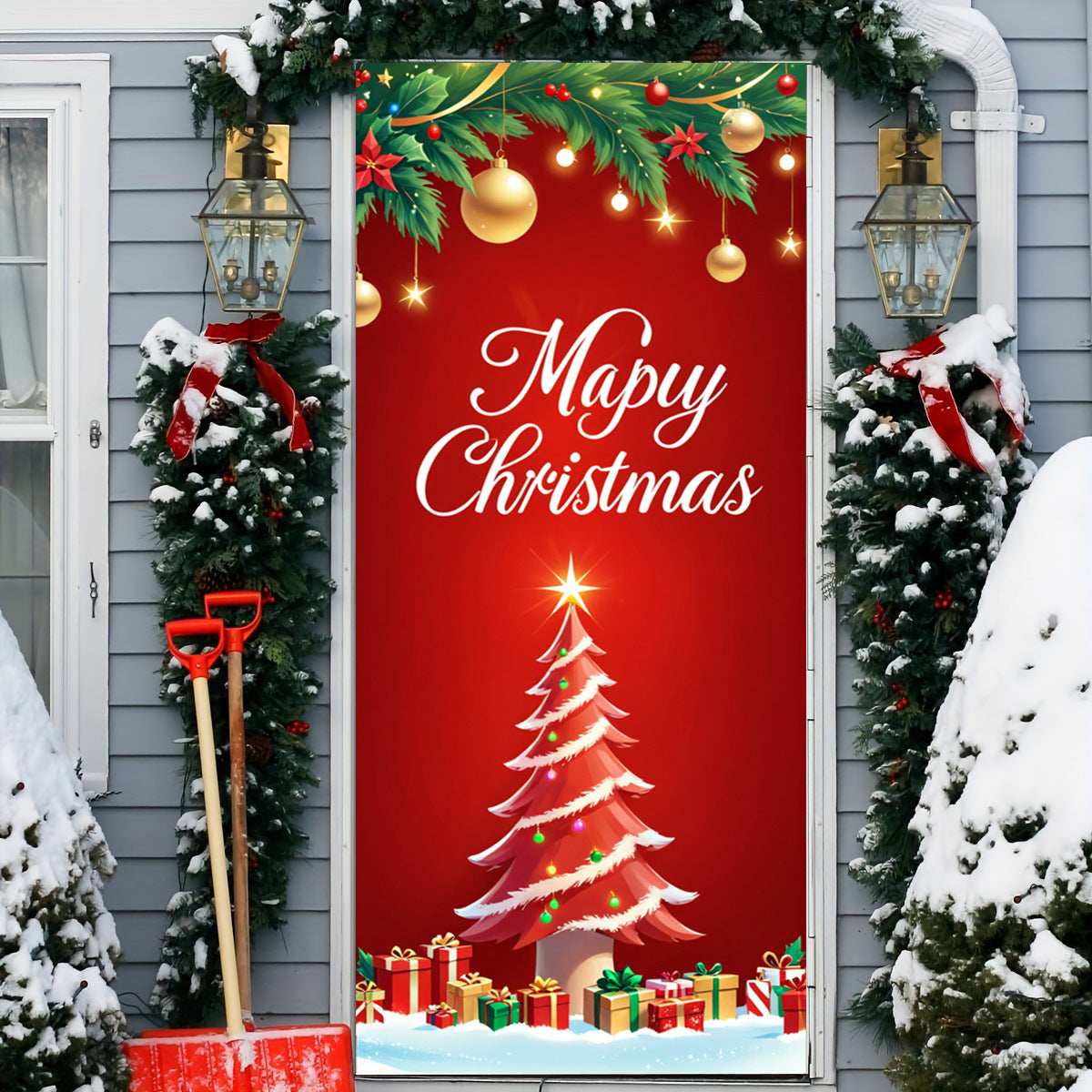 60% OFF🌟Christmas and Halloween Door Cover--Suitable for Both Exterior and Interior Doors