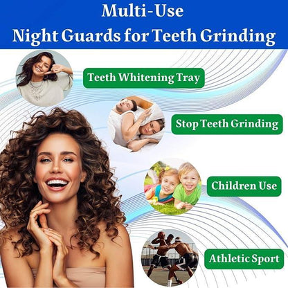 Custom Fit Mouth Guard for Teeth Grinding – 4 Moldable Night Guards for Adults & Teens, Soft & Reusable, Helps Stop Clenching & Jaw Pain