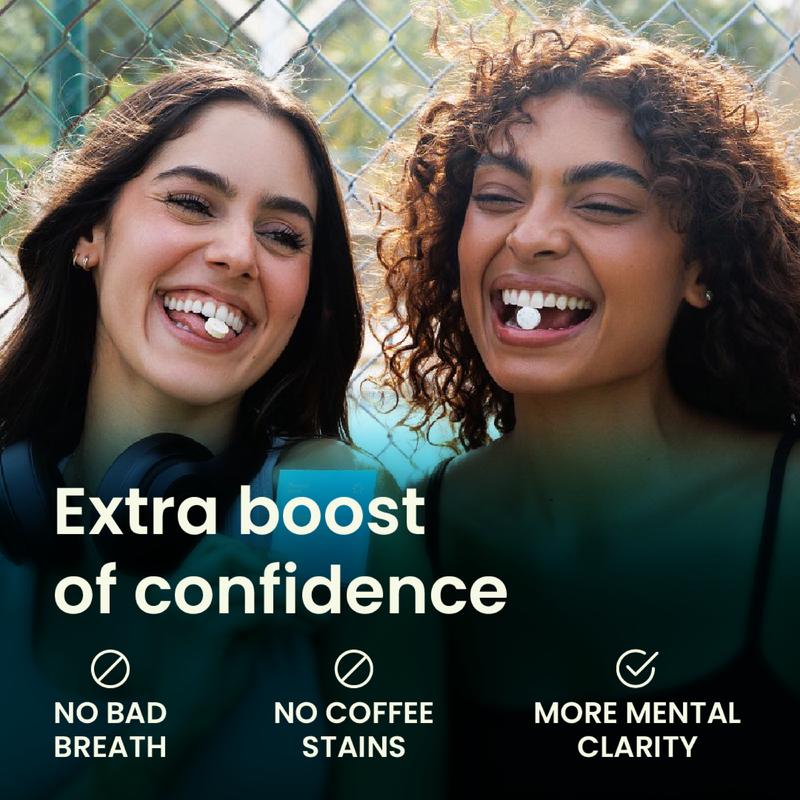 Energy Caffeine Gum/Mints for Energy & Focus (90 Pieces) - Sugar-Free with L-theanine, Caffeine, Vitamin B12 & Vitamin B6 - Peppermint Flavor