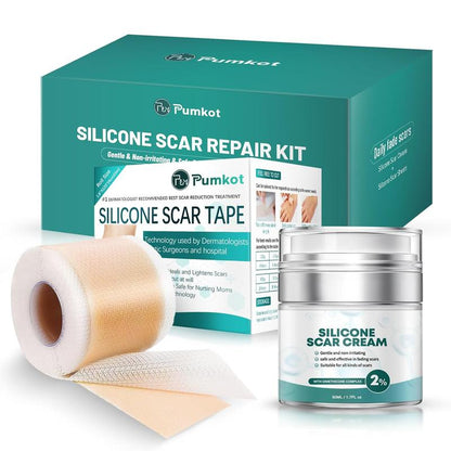 [Buy one get one free]Silicone Scar Sheets,Silicone Scar Repair Cream,Silicone Scar Tape, Silicone Scar Strips, Professional Scar Removal Sheets for Surgical Scars, Keloid, C-Section, Burn et