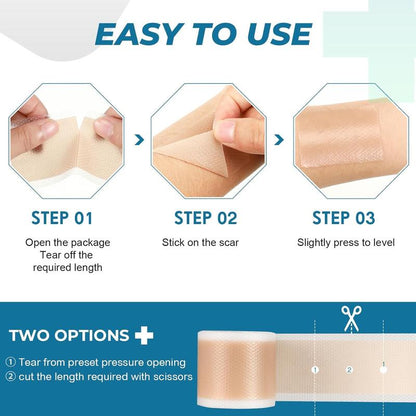 [Buy one get one free]Silicone Scar Sheets,Silicone Scar Repair Cream,Silicone Scar Tape, Silicone Scar Strips, Professional Scar Removal Sheets for Surgical Scars, Keloid, C-Section, Burn et