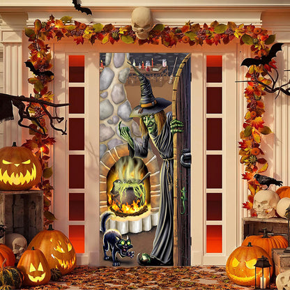 60% OFF🌟Christmas and Halloween Door Cover--Suitable for Both Exterior and Interior Doors