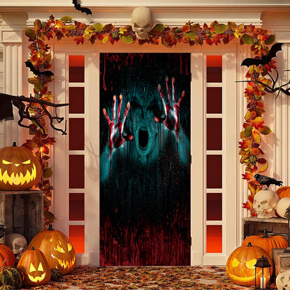 60% OFF🌟Christmas and Halloween Door Cover--Suitable for Both Exterior and Interior Doors