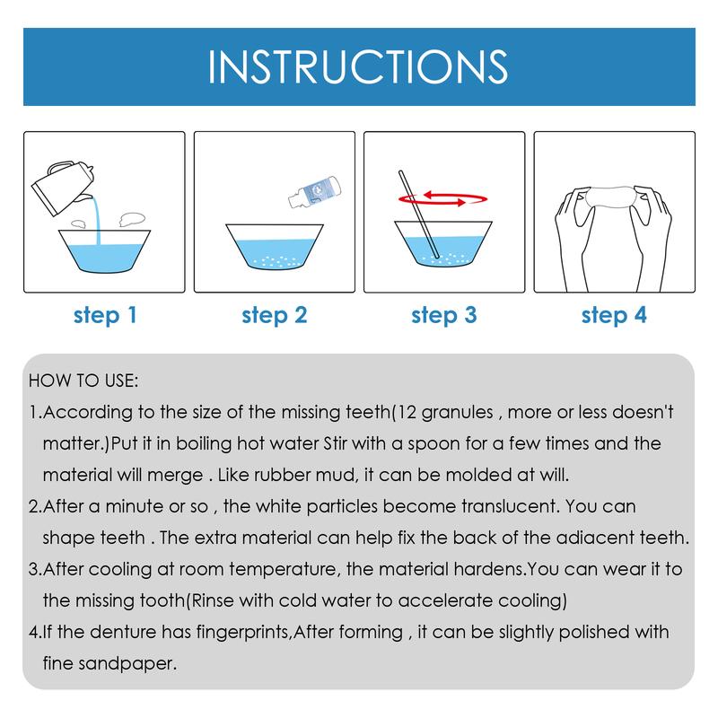 Temporary Tooth Filling Kit – Moldable Dental Gel for Quick Fixes, Cavities, Cracked or Missing Teeth | DIY Temporary Denture Replacement