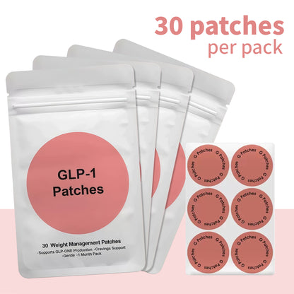 GLP-1 Patches - 30 Count, Natural Ingredients Cosmetic Patch
