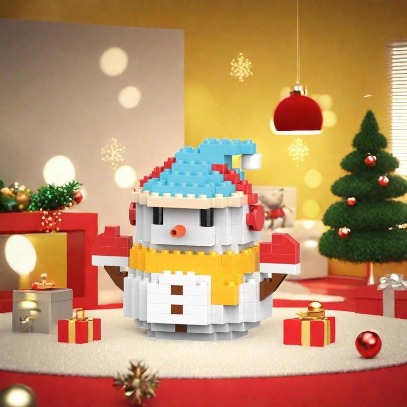 Christmas Building Blocks Set – Santa, Snowman & Reindeer Mini Bricks Toy, Fun DIY Holiday Gift & Festive Desk Decoration