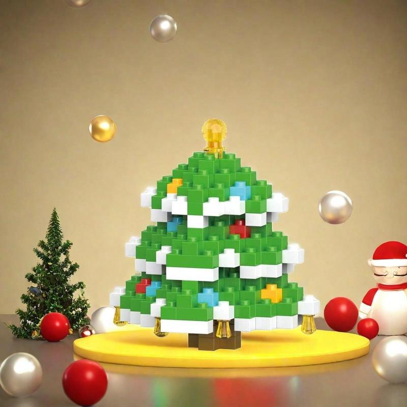 Christmas Building Blocks Set – Santa, Snowman & Reindeer Mini Bricks Toy, Fun DIY Holiday Gift & Festive Desk Decoration