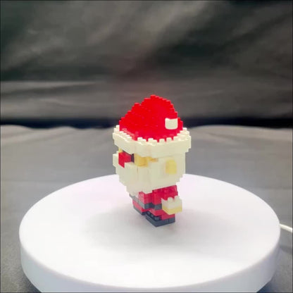 Christmas Building Blocks Set – Santa, Snowman & Reindeer Mini Bricks Toy, Fun DIY Holiday Gift & Festive Desk Decoration