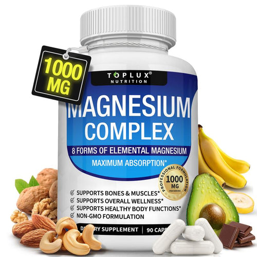 8-in-1 Magnesium Complex | 1000mg High Absorption for Energy, Sleep & Relaxatio
