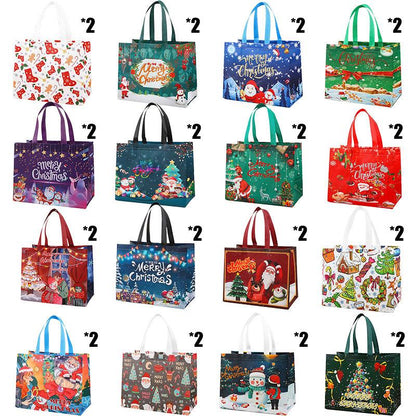 Black Friday — 50% Off🌟16 PCS Reusable Christmas Gift Bags — Assorted Patterns, Sturdy Handles, Water-Resistant & Foldable. Perfect for Holiday Gifts & Storage.