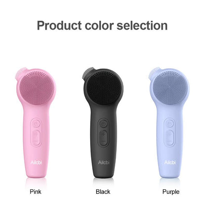 Black Friday — 50% Off🌟Electric Facial Cleansing Brush – Heated Silicone Face Massager with Red & Blue LED, Sonic Vibration, Deep Cleaning, Waterproof for Men & Women