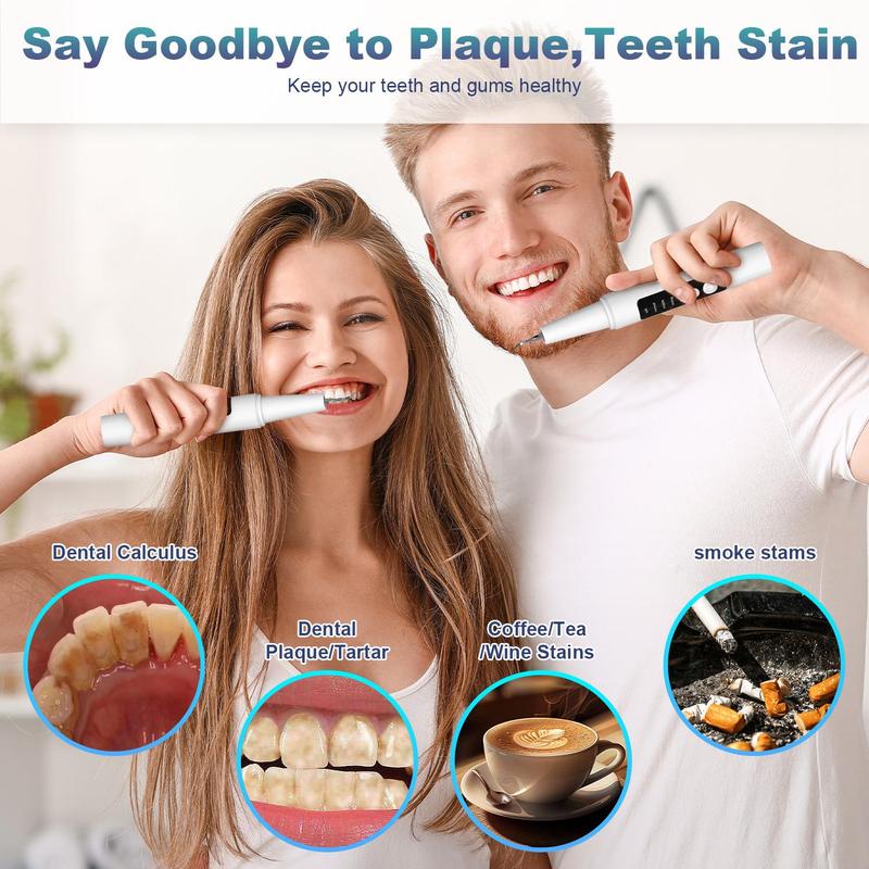 Rechargeable Oral Plaque & Tartar Remover – LED Dental Cleaner, 5 Modes