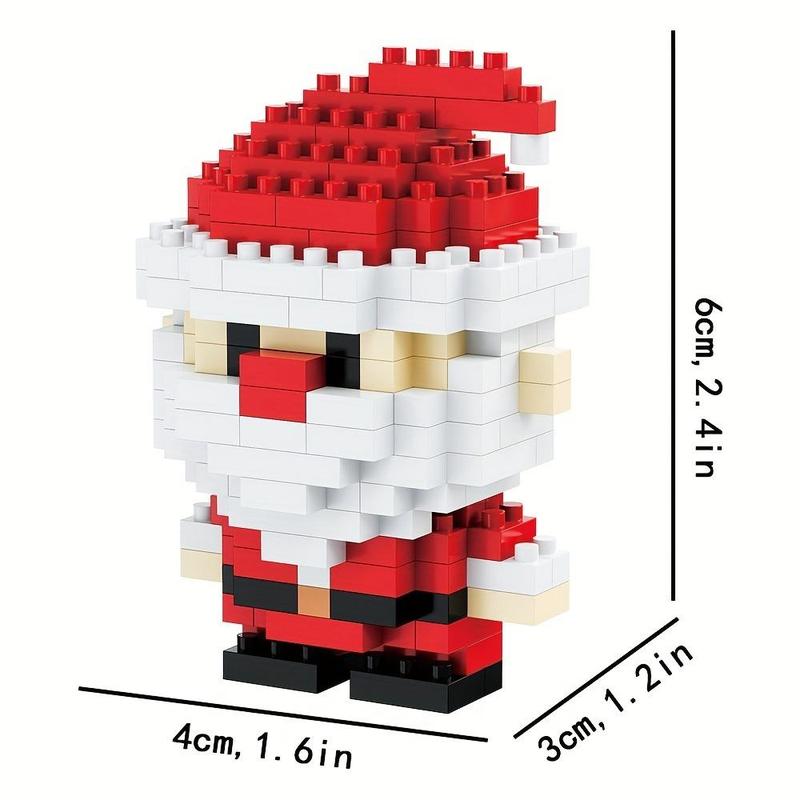 Christmas Building Blocks Set – Santa, Snowman & Reindeer Mini Bricks Toy, Fun DIY Holiday Gift & Festive Desk Decoration