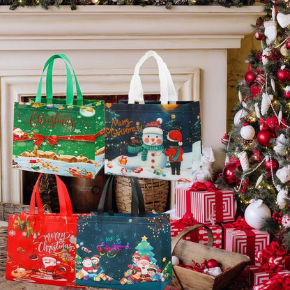 Black Friday — 50% Off🌟16 PCS Reusable Christmas Gift Bags — Assorted Patterns, Sturdy Handles, Water-Resistant & Foldable. Perfect for Holiday Gifts & Storage.