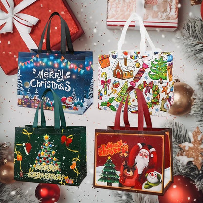 Black Friday — 50% Off🌟16 PCS Reusable Christmas Gift Bags — Assorted Patterns, Sturdy Handles, Water-Resistant & Foldable. Perfect for Holiday Gifts & Storage.