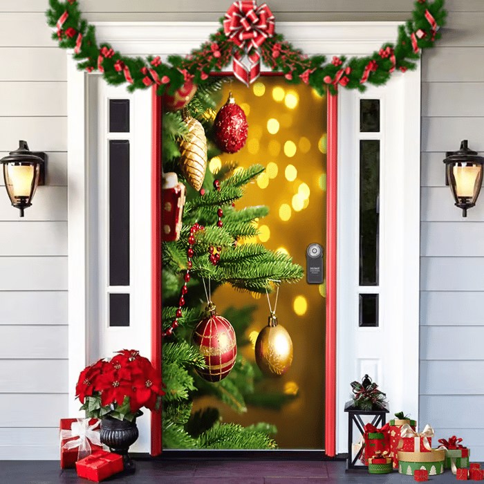 60% OFF🌟Christmas and Halloween Door Cover--Suitable for Both Exterior and Interior Doors